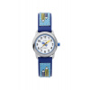 Dětské modré čitelné hodinky JVD basic J7109.3 s barevnými pastelkami