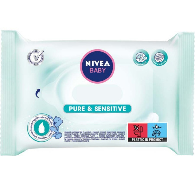 Nivea Baby čisticí ubrousky Sensitive 63 ks