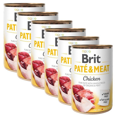 Konzerva Brit Paté & Meat Chicken 6 x 400 g