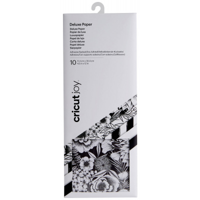 Cricut Joy Adhesive Backed Deluxe Paper Tvořicí sada černá, bílá