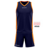 Basketbalový komplet GIVOVA POWER barva 0401 tmavě modrá - oranžová, velikost 2XS