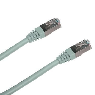 Patch kabel DATACOM FTP cat.6 3 m šedý Patch kabel, FTP, cat.6, lanko, RJ45, 3 m, šedý 1603