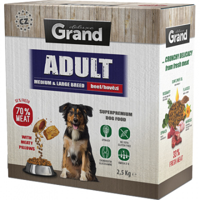 Grand Grand Deluxe Adult medium & large breed Hovězí 11 kg 700010