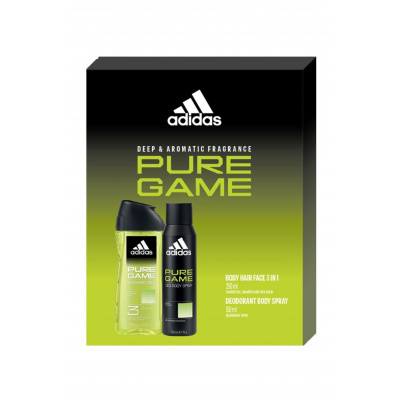 Adidas dárková kazeta Pure Game (deodorant 150 ml + sprchový gel 250 ml)