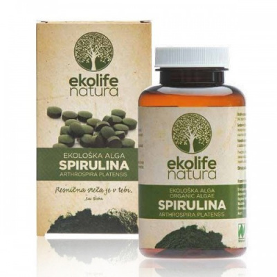 Algae Spirulina Organic 240 tablet (Bio řasa spirullina) Ekolife Natura