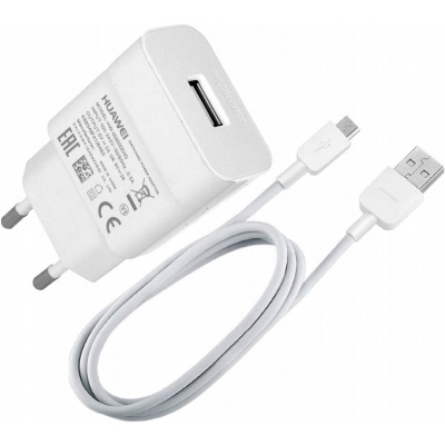 Nabíječka do sítě Huawei microUSB typ B, USB pro Huawei 1000 mA 5 V HW-050200E01 bílá