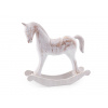Prima-obchod Dekorace houpací koník velký, barva 1 bílá přírodní béžová