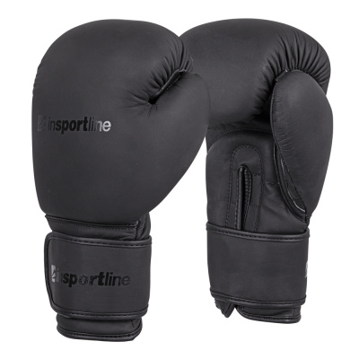 Boxerské rukavice inSPORTline Kuero černá - 10oz