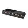 334772 - Digitus CAT 5e, patch panel třídy D, stíněný, 12 portů RJ45 8P8C, LSA, 1U, 254 mm (10 "), montá - DN-91512S