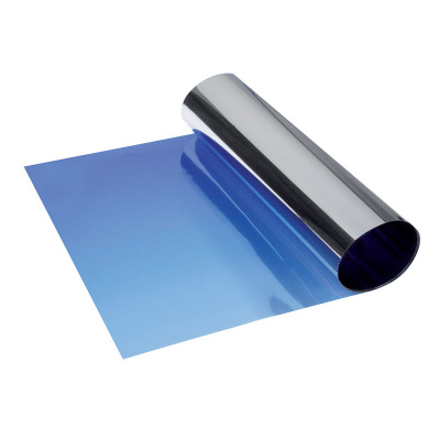 Metalizovaný přechodový stínící pruh na přední okno Foliatec 15x152cm modrý - transparentní