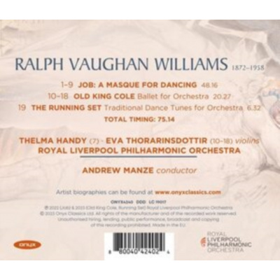 ONYX CLASSICS ROYAL LIVERPOOL PHILHARMONIC ORCHESTRA / ANDREW MANZE - Vaughan Williams: Job / A Masque For Dancing / Old King Cole / The Running Set (CD)