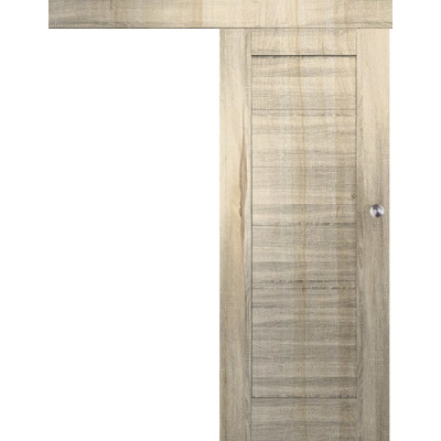 posuvné interiérové dveře na stěnu vasco doors IBIZA plné model 1 Průchozí rozměr: 70 x 197 cm