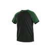 Tričko CXS OLIVER, krátký rukáv, černo-zelené Velikost: XL
