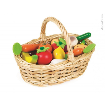 Janod Zelenina a ovoce v košíku 24 ks