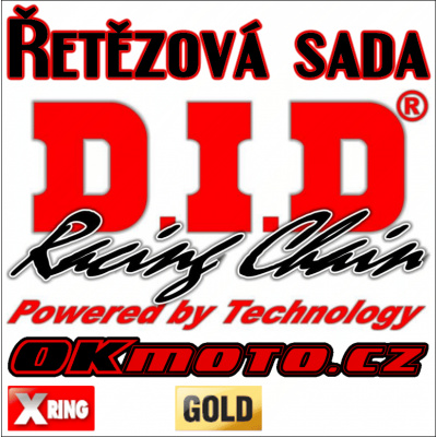 D.I.D (Japonsko) Řetězová sada D.I.D 520VX3 GOLD X-ring - Suzuki GS 500 E, 500ccm - 89>93