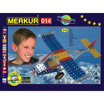 MERKUR M 014 Letadlo 119 dílků *KOVOVÁ STAVEBNICE* - Hračky Ňuff.cz