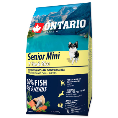 ONTARIO Senior Mini Fish & Rice 2.25kg