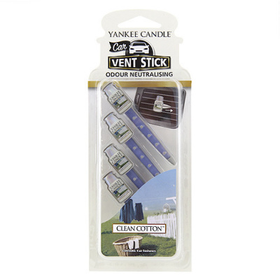 Yankee Candle Car Vent Sticks Clean Cotton vonné kolíčky 4 ks