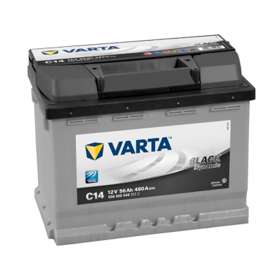 Varta Black Dynamic 12V 56Ah 480A, 556 400 048, C14 česká distribuce, připravena k použití