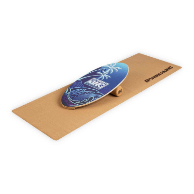 BoarderKING Indoorboard Allrounder, balanční deska, podložka, válec, dřevo/korek (FIA2-AllrounderBoard)