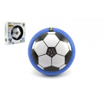 Teddies Air Disk fotbalový míč vznášející se plast 14cm na baterie se světlem v krabičce
