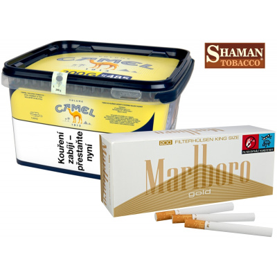 Camel 200g cigaretový tabák + dutinky REGULAR zdarma Dutinky REGULAR: Marlboro Gold 200