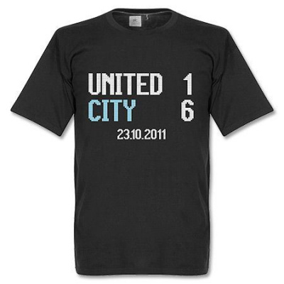 United 1 : City 6 skóre triko L