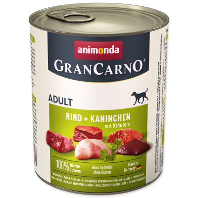 Animonda Gran Carno Adult hovězí & králík & bylinky 0,8 kg