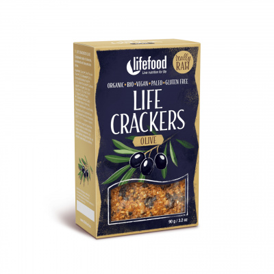 Lifefood Life Crackers Olivové BIO RAW 90 g