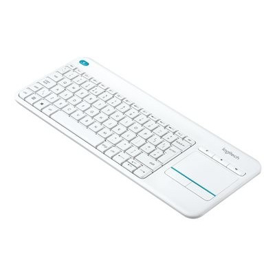 Logitech Wireless Touch Keyboard K400 Plus - Klávesnice - s touchpad - bezdrátový - 2.4 GHz - česká - bílá (920-007152)