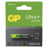 Alkalická baterie GP Ultra Plus AAA (LR03) 2 ks, papírová krabička