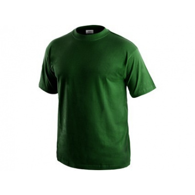 Tričko CXS DANIEL krátký rukáv lahvově zelená Barva: lahvově zelená, Varianta: Tričko s krátkým rukávem DANIEL, lahvově zelené, vel. 3XL, Materiálové složení: 100 % bavlna single jersey