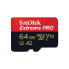 SanDisk Extreme PRO 64GB microSDXC karta, 200R/90W + adaptér - SanDisk microSDXC UHS-I U3 64 GB SDSQXCU-064G-GN6MA