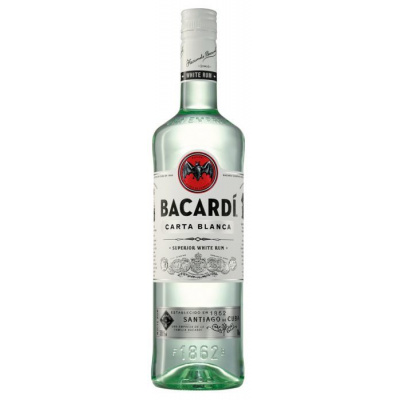 Bacardi Carta Blanca 37,5% 1 l (holá láhev)