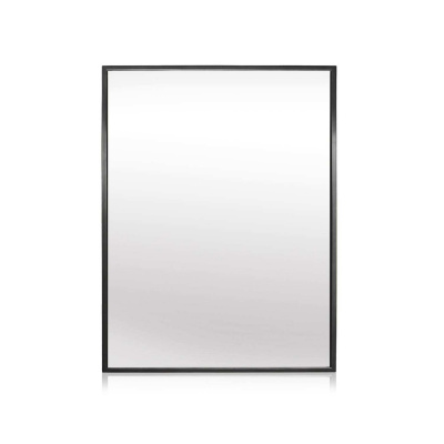Casa Chic Croxley Nástěnné zrcadlo v kovovém rámu obdélníkové 70 x 50 cm (EL-MIR-MET-70X50-BLK)