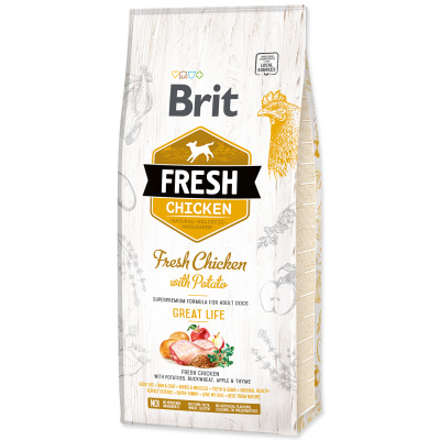 BRIT Fresh Chicken with Potato Adult Great Life 2,5kg