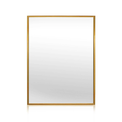 Casa Chic Croxley Nástěnné zrcadlo v kovovém rámu obdélníkové 70 x 50 cm (EL-MIR-MET-70X50-GLD)