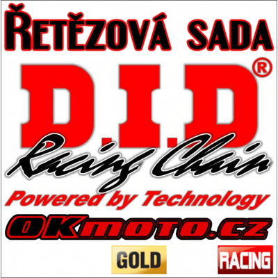 Řetězová sada D.I.D DZ2 RACING GOLD + kalená řetězová kola KTM DUKE 125 14-21