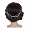 Svatební ozdoba do vlasů - čelenka Diamond Flowers krystalky a perly do vlasů CV0095-12