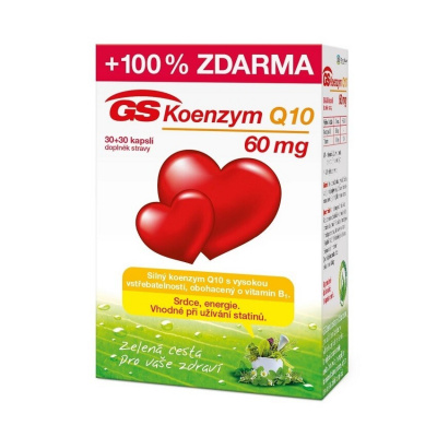 GS Koenzym Q10 60 mg 30 + 30 kapslí ČR/SK