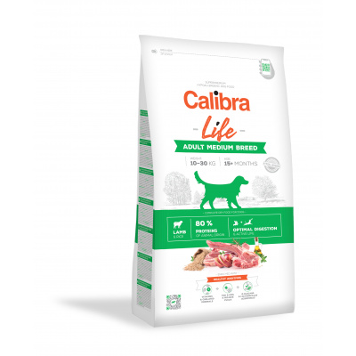 Calibra Dog Life Adult Medium Breed Lamb 12kg (akce: velké + malé balení (Platnost do 30.6.2024))