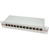 ROLINE Patchpanel 10'' kat. 6a STP, 12 portů, šedý - 26.11.0316