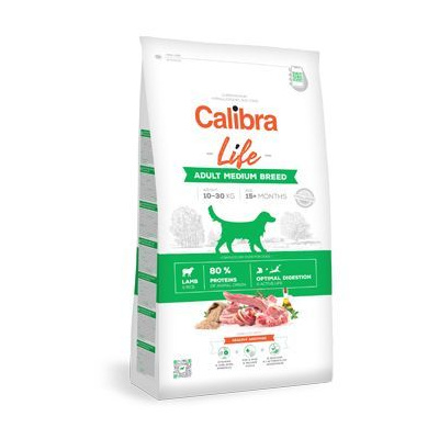 2ks Calibra Dog Life Adult Medium Breed Lamb 12kg