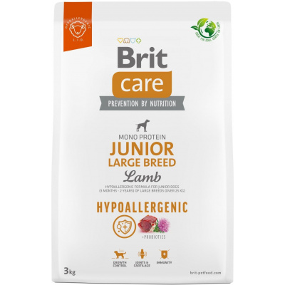 Brit Care Dog Hypoallergenic Junior Large Breed - lamb and rice, 3kg