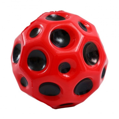 Fidget Crater Ball antistrestový míček | červená (antistresový skákací míček)