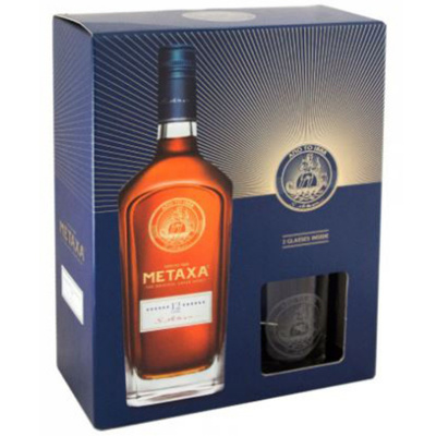 Metaxa 12* 0,7 l 40% (dárkové balení 2 sklenice)