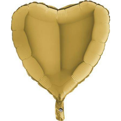 Nafukovací balónek zlaté srdce 46 cm - Grabo | Cukrářské potřeby