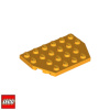 LEGO® Dílky LEGO Podložka Zkosená 4x6 Vyříznuté rohy / 32059 Barva: Světle-Oranžová