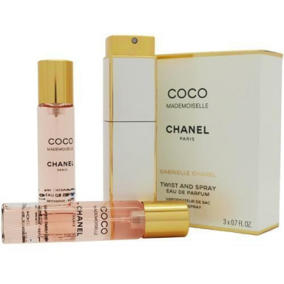 Chanel Coco Mademoiselle Parfémovaná voda, 3x20ml (1x plnitelná + 2x náplň), dámske