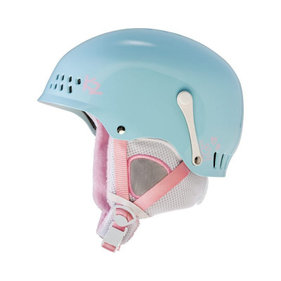K2 Corporation Lyžařská helma K2 ENTITY JR 12/13 modrá 48-51cm Světle modrá s růžovou výstelkou, velikost XS (obvod hlavy 48-51cm) ...